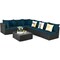 7-Pieces Modern Patio Wicker Conversation Set with Cushions Design and Adjustable for Garden-Poolside